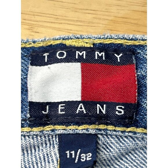 Tommy Hilfiger Vintage Big Flag Logo Flag Classic High Waist Mom Jeans 11/32 - Picture 6 of 8